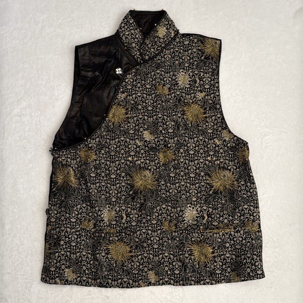 {NWT} Nadya | Reversible Mixed Media Tibet Tibetan Vest Top Handmade in Bali XS - Picture 16 of 16